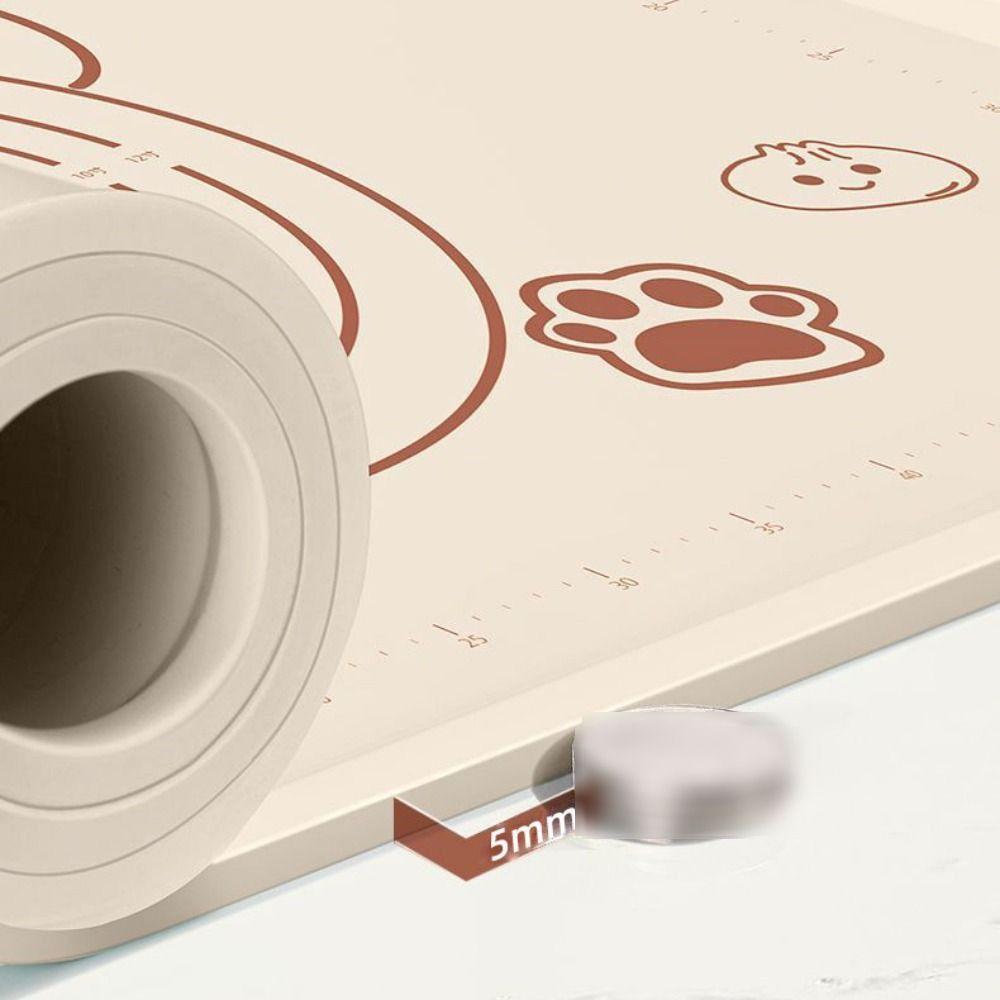 Cartoon Bear Pattern Dough Mat Rectangle Rolling Mat Silicone Kneading Pad  Pastry