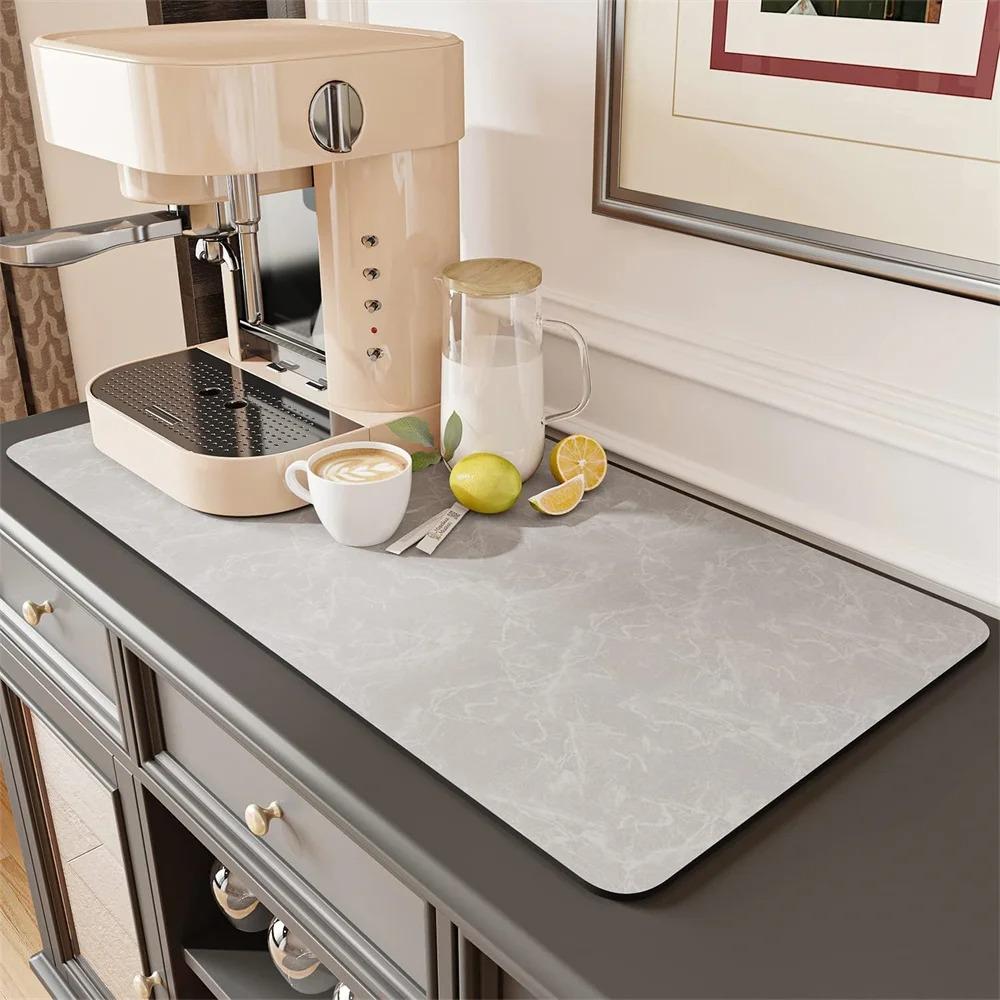 

Мраморные линии Подставка под кофейную чашку Современное искусство Текстура Быстросохнущая подкладка Кухонная столешница Кофейный бар Слив Впитывающий коврик Нескользящий 20x30cm
