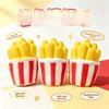 Building Blocks Crackling Fries Squishy Toy Crunchy Realistic Food Pinch  for Kids Adults
