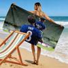 Enzo Print Beach Towel, Large Soft Quick Dry Towel for Beach Camping Swimming