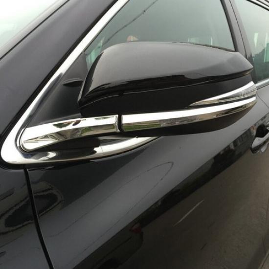 Chrome Side Rearview Mirror Trims For 2014- Toyota Highlander