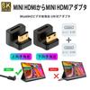 RuiMi Mini HDMI Adapter U Shape 8K Mini HDMI Male To Mini HDMI Female Converter 180 Degree Angled with LED Indicator 48Gbps Converter for TV Box
