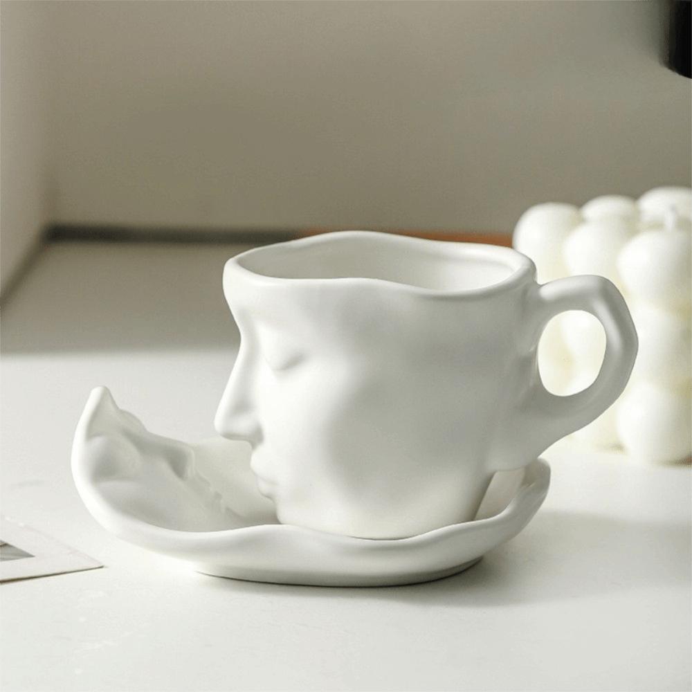 With Tray Artistic Ceramic Mug European Style Coffee Cup Unique Couple Mug  Home Use