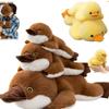 30/40/60cm Cartoon liegendes Schnabeltier Plüschtier Kissen Niedliches gelbes Enten Stofftier Heimdekoration Beruhigendes Geschenk für Kinder
