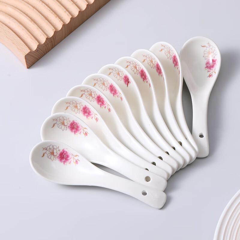 Linpan Ceramic Soup Spoons
