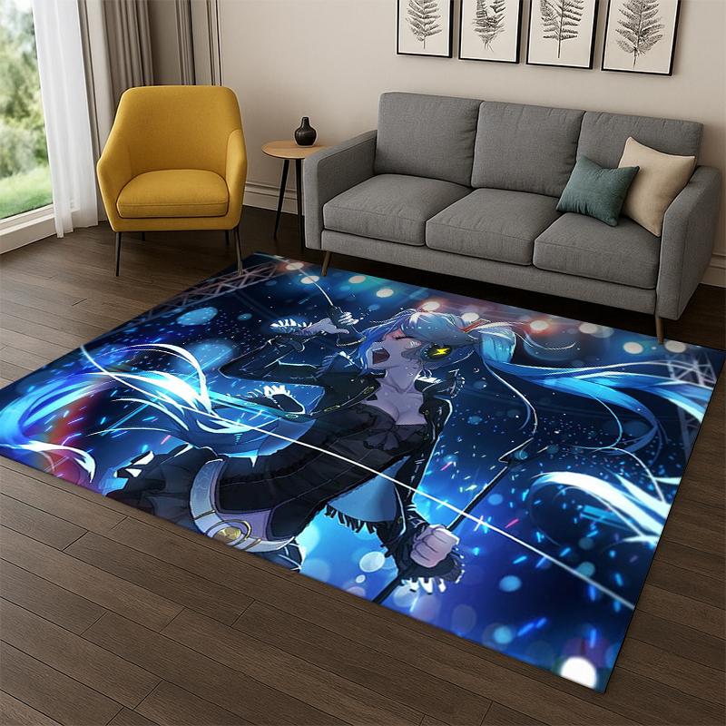

Music Girl M-MIKU Cartoon Carpet Rug for Playroom Bedroom Living Room Sofa Home Decor,kid Game Area Rug Non-slip Floor Mat 40x60cm