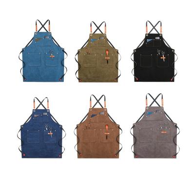 Denim Overalls Barber Milk Tea Shop Apron