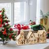 LED Christmas House Light Up Table Cabin 3x Funny Holiday Decoration Cute Desk Ornament for Bedroom Kitchen Farmhouse
