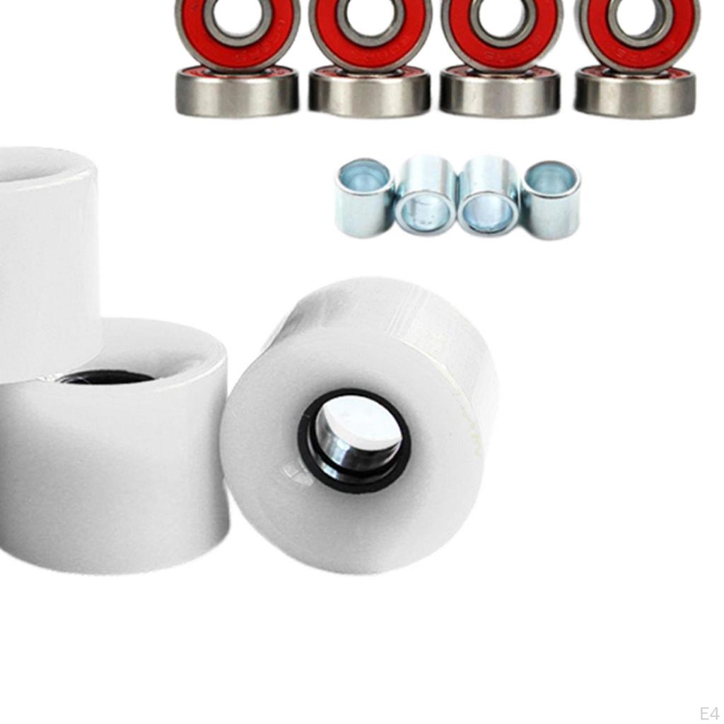 4 Pack Durable Roller Skate Wheels, with Bearings Installed Outdoor Wheels for Double