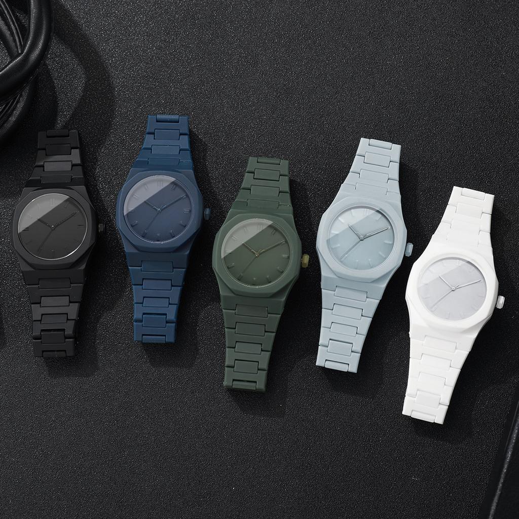 Casual Plastic Band Men Watches Simple Dial Business Wristwatch For Mens Clock Reloj Hombre