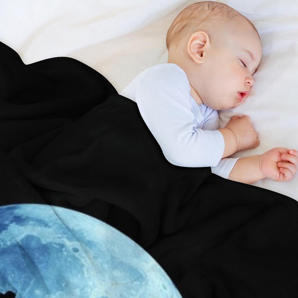 ET The Extra terrestrial The Moon Throw Blanket Vintage Decorative Sofas Bed Thins Blankets