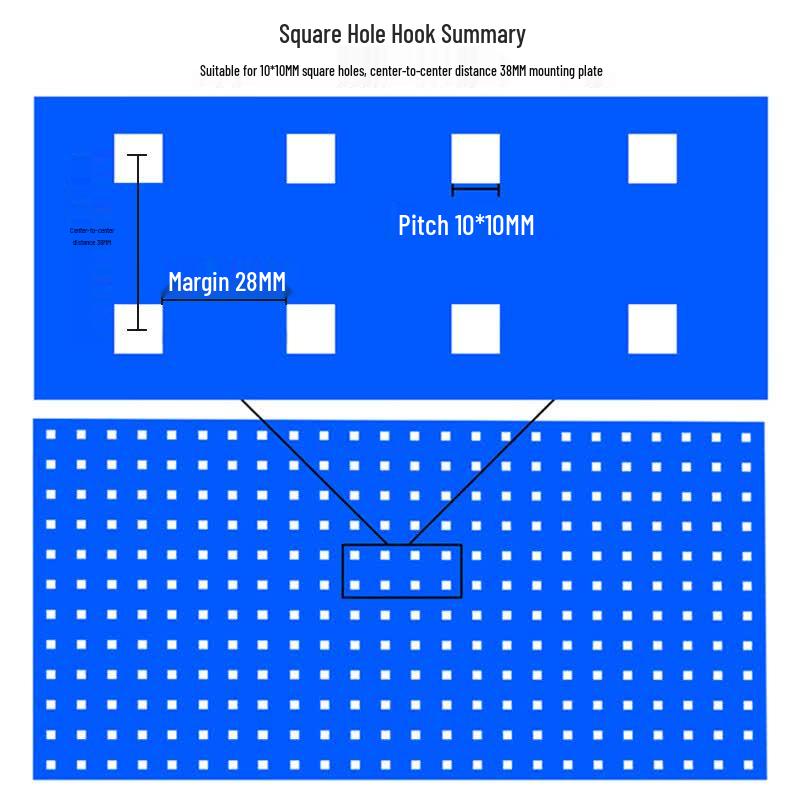 Perforated Board Hook Accessory Set