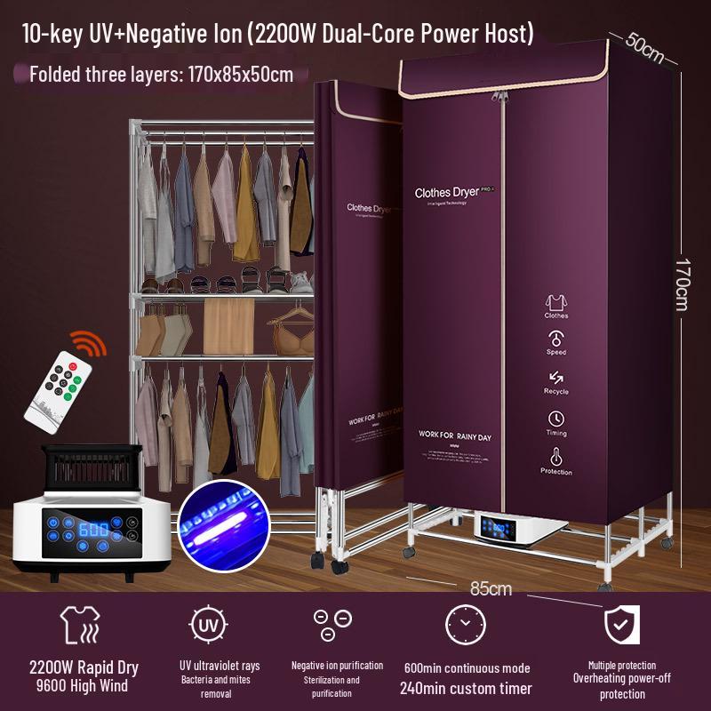 Foldable Household & Dormitory Underwear and Baby Dryer Cabinet & Rack
