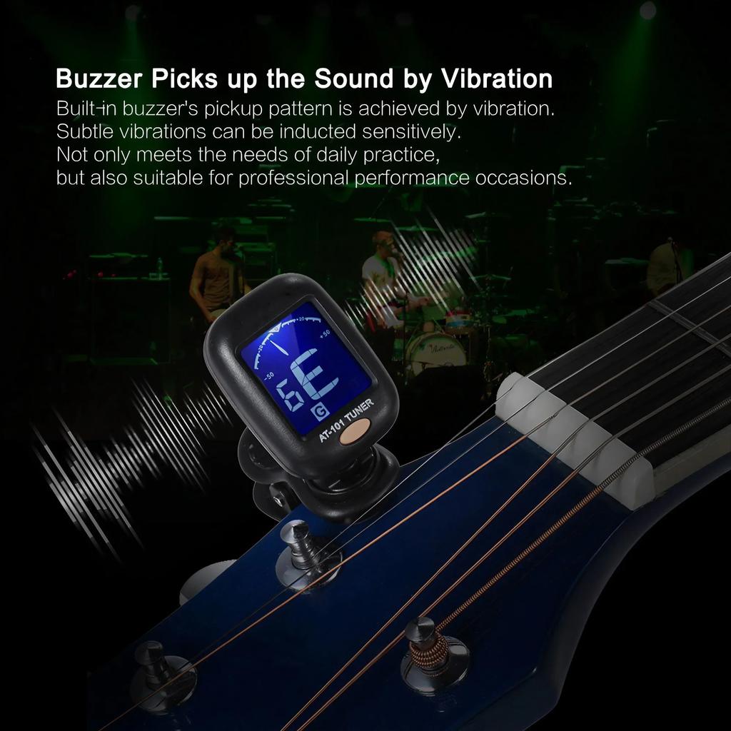 Digital Acoustic Guitar Tuner Clip Type Rotatable LCD Display Chromatic Bass Ukulele Guitar Tuner