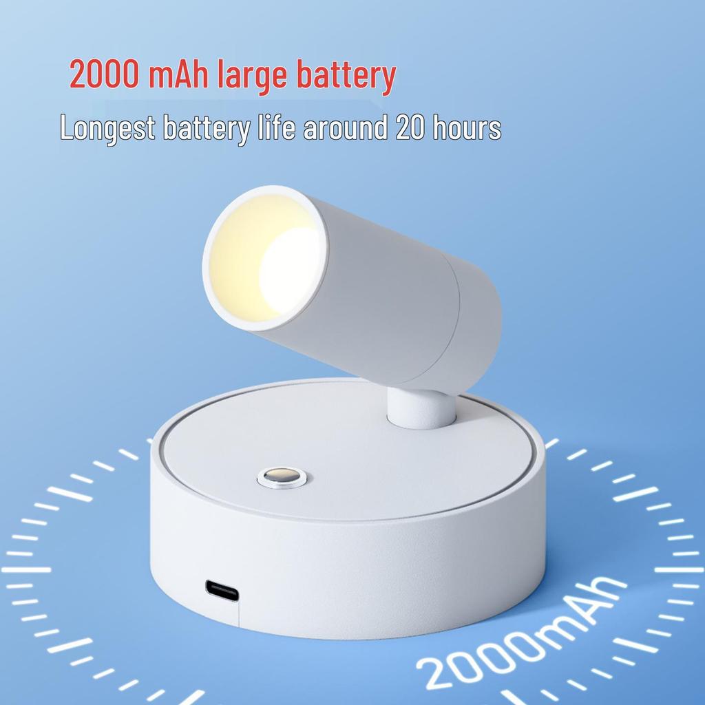 Wireless Magnetic Wall Light: Cord-Free Spotlight & Atmosphere Light for Bedroom and Picture Lighting