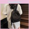 Solid Color Stripes Fashionable Corduroy Mini Backpack With Seam Detailing For School And Travel