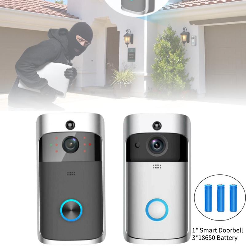 Wireless Visual Smart Doorbell With Voice Intercom And Remote Wifi Functionality For Home Security