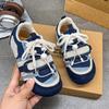 Fashion Fashion Mix Color Velcro Strap Sneakers Women 2025 Autumn Cute Round Toe Flat Heel Casual Shoes Soft Non Slip Sports Sneakers