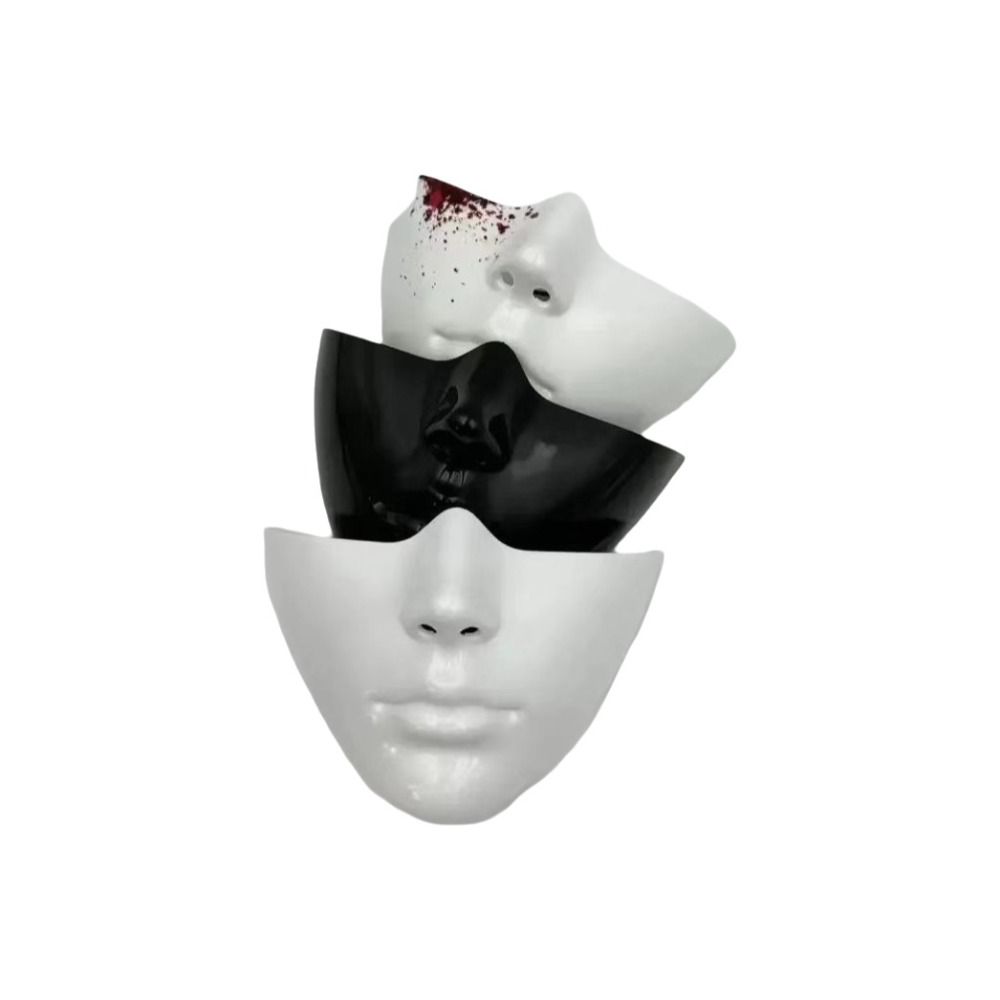 Lightweight Shell Half Face Mask Smooth Edges Realistic Face Fashion Masquerade Mask