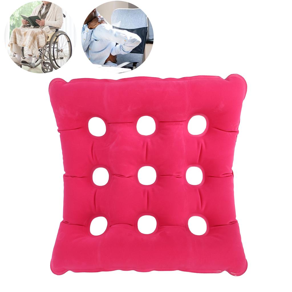 Inflatable Cushion Thickened Flocking Anti Decubitus Cushion Breathable   Seat Cushion for Car   Wheelch