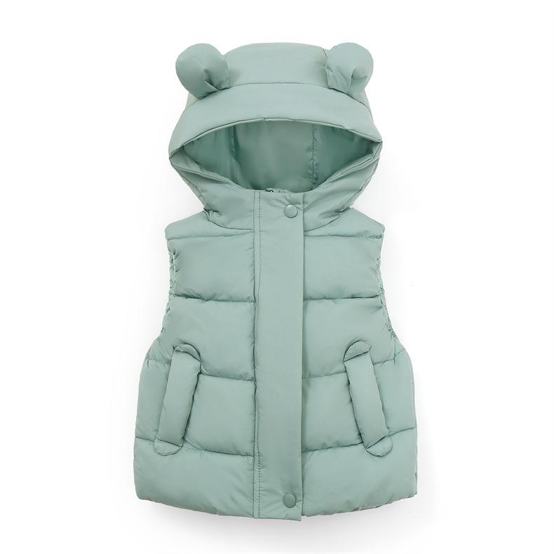 Mode Jungen Mädchen Kapuzen Warme Daunenwesten Herbst Winter Kinder Baby Jacke Kinder Reißverschluss Westen
