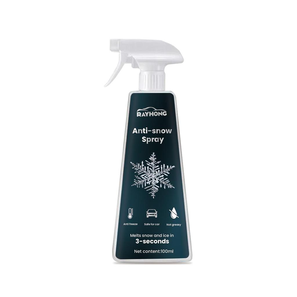 RAYHONG De-icing Agent for Car Windshield and Rearview Mirror, Quick Frost and Mist Removal, Melt Snow and Ice Agent 100ml