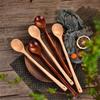 Natural Wooden Spoon Long Handle Stirring Utensil For Hot Soups Coffee And Sauces Heat Resistant Kitchen Tool