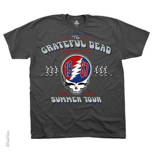 New GRATEFUL DEAD SUMMER TOUR East Coast 1987 Licensed CONCERT BAND T Shirt 2XL