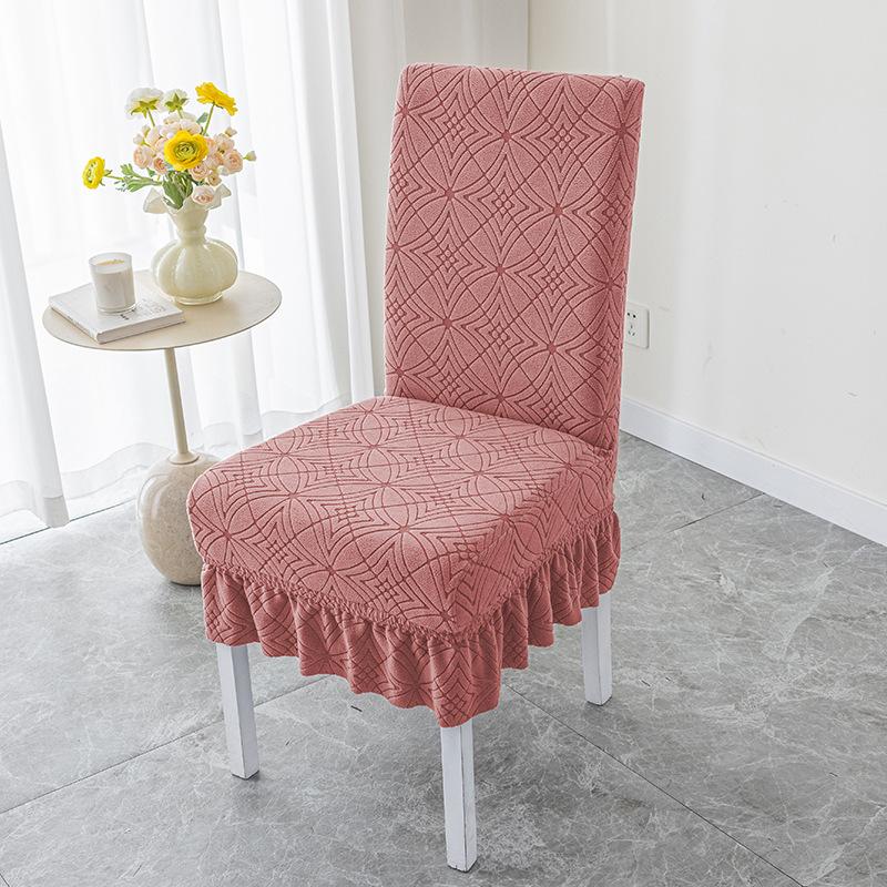 Straight Back Chair Cover Simple Thickened Universal Chair Set Dining Table Chair Cover Chair Cushion Set Hotel Solid Wood Stool Set