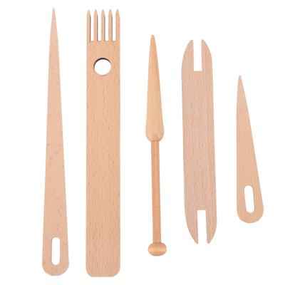 5 Stücke Holz Hand Webstuhl Stick Set Weben Stricken Zubehör Liefert Buche DIY Handwerk Werkzeuge