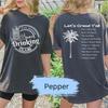 Port Aransas Day Drinking Club | Tiki Mug & Palm Tree | Bar Crawl Shirts | Port A | Port Aransas Texas | Comfort Colors 1717