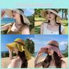 Summer Stylish Wide Brim Fisherman Hat With Breathable Polyester For Outdoor Sun Protection Women