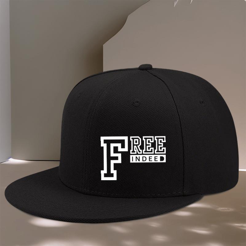 Free Indeed Graphic Print Baseball Cap Unisex Polyester Streetwear Casual Snapback Hat
