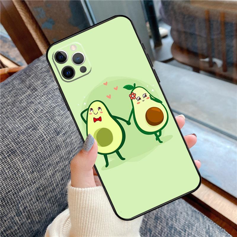 Cute Avocado Fruits Phone Case For iPhone 16 15 14 12 11 13 Pro Max 12 13 mini XR 15 16 Plus 16e Cover Shell
