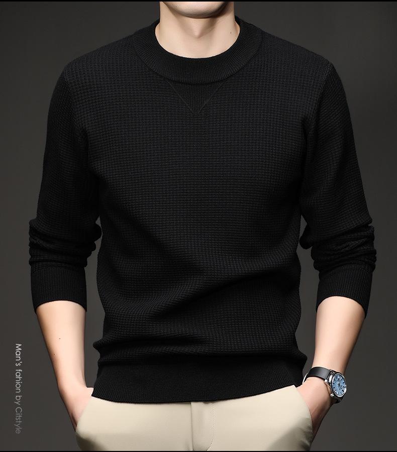 Men's Versatile Knit Round Neck Sweater - Autumn/Winter Bestseller