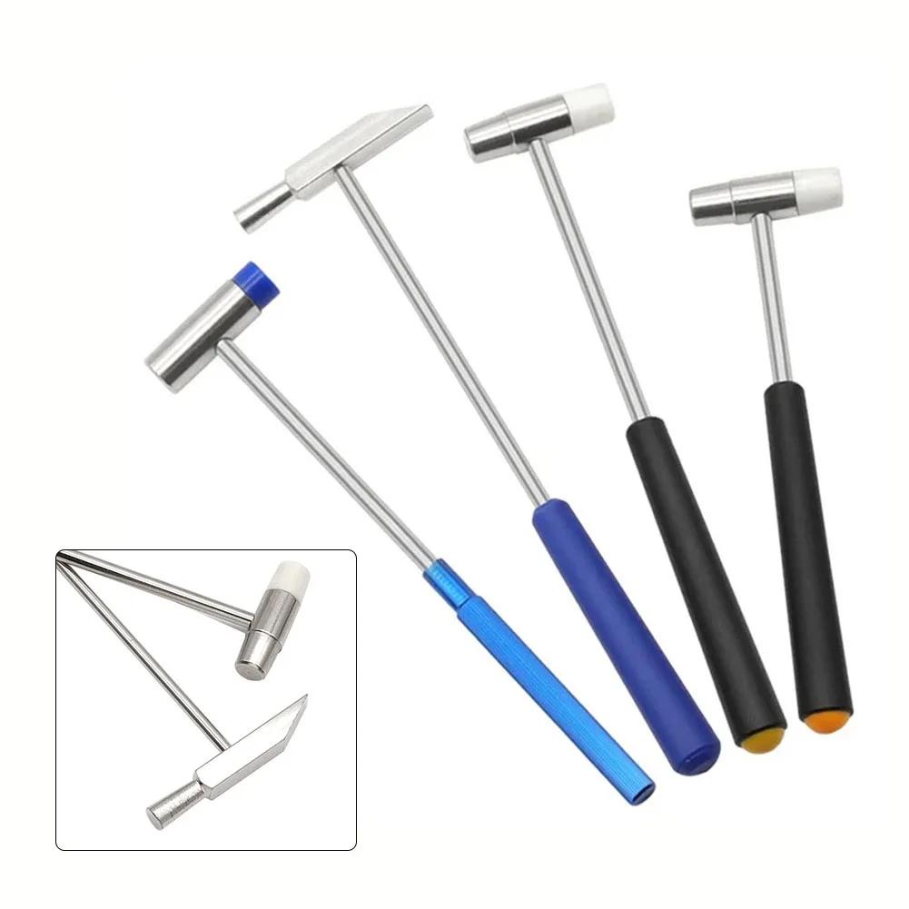 1Pcs Professional Mini Hammer Repair Tool DIY Metal Rubber Hammer Double Head For Repair Maintenance Jewelry Watch Tools