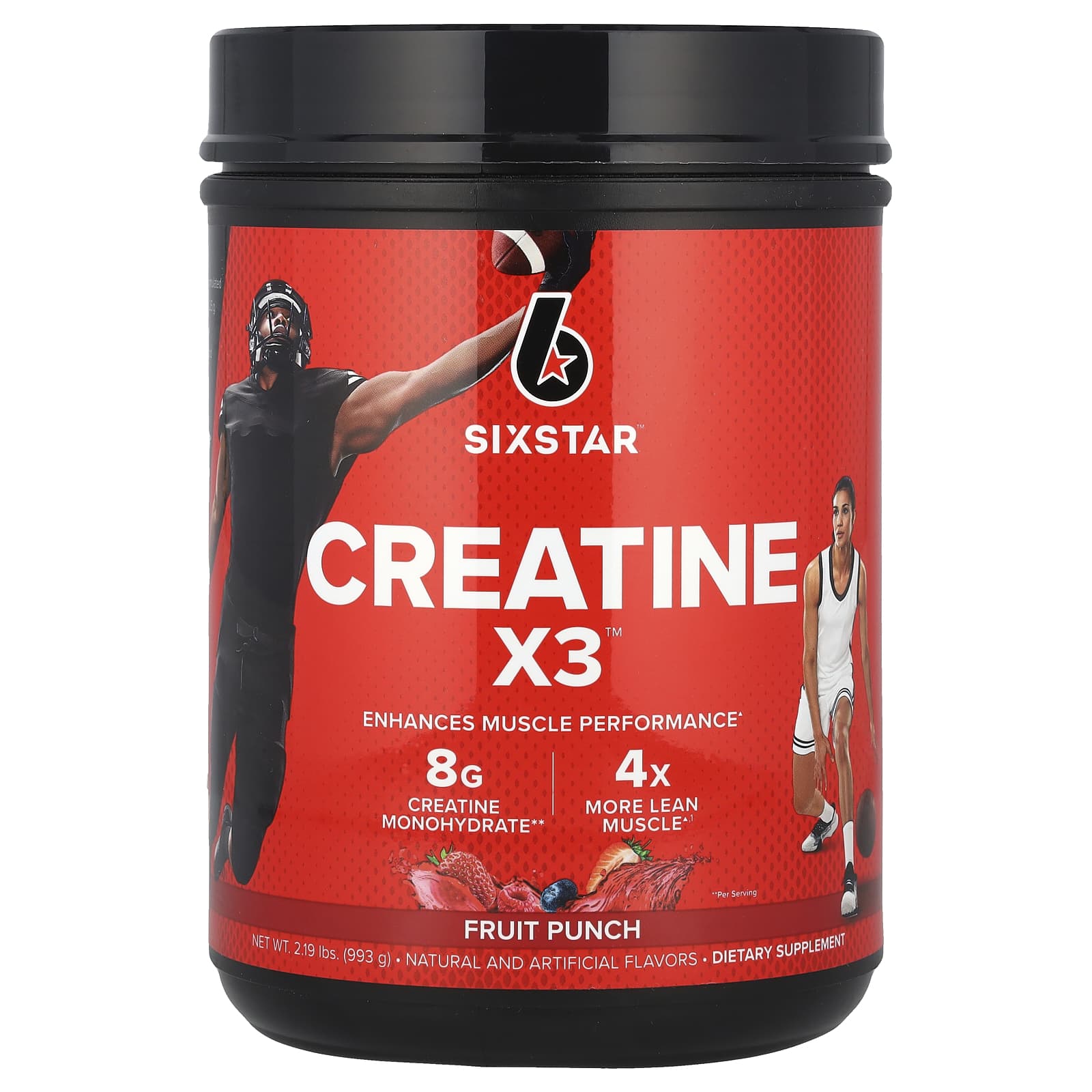 

Creatine X3™, Fruit Punch, 993G (2.19Lb)