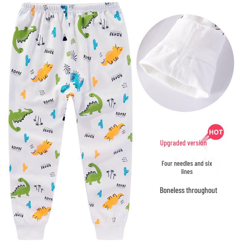 Kids' Pure Cotton Autumn Sleep Pants: Soft, Cozy Leggings for Boys and Girls