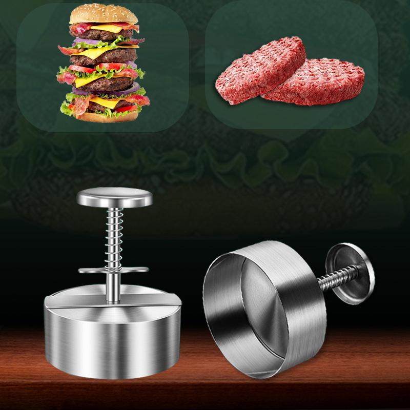 304 roostevaba teras hamburgeriliha press burgeripihvi valmistaja vorm käsitsi kook veiseliha sealiha riisipress valmistusvormid grilliliha tööriist