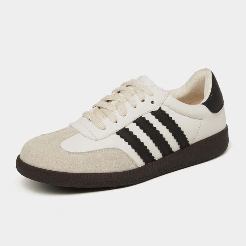 

Кожаные туфли на плоской подошве для женской обуви Huizhou Su Yinyin, весенние новые повседневные универсальные немецкие кроссовки 35 чёрный