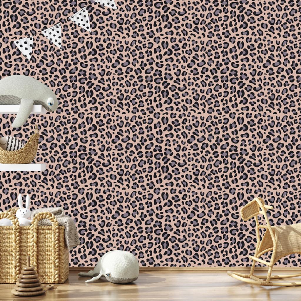 Animal Skin Wallpaper Beige, Orange and Burgundy 50x1000