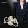 Elegant Rhinestone Pearl Brooch: Anti-Wardrobe Malfunction Fashion Pin for Women