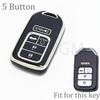 5 Buttons Tpu Key Fob Cover For Honda Accord Civic Cr-V Insight Passport Pilot Smart Remote Keyless