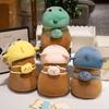 Shark Hat Capybara Plush Toy Simulation Animals Headband Doll Cute Doll Capibara Anime Fluffy Toy Soft Capybara Plush Doll