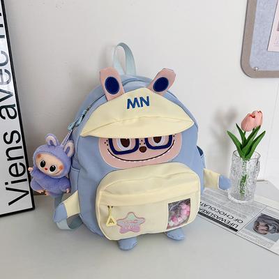 New Student Cute Backpack Cartoon LABUBU Large-capacity Schoolbag Sweet Girl Doll Backpack Daily Leisure Contrast Bag CLE