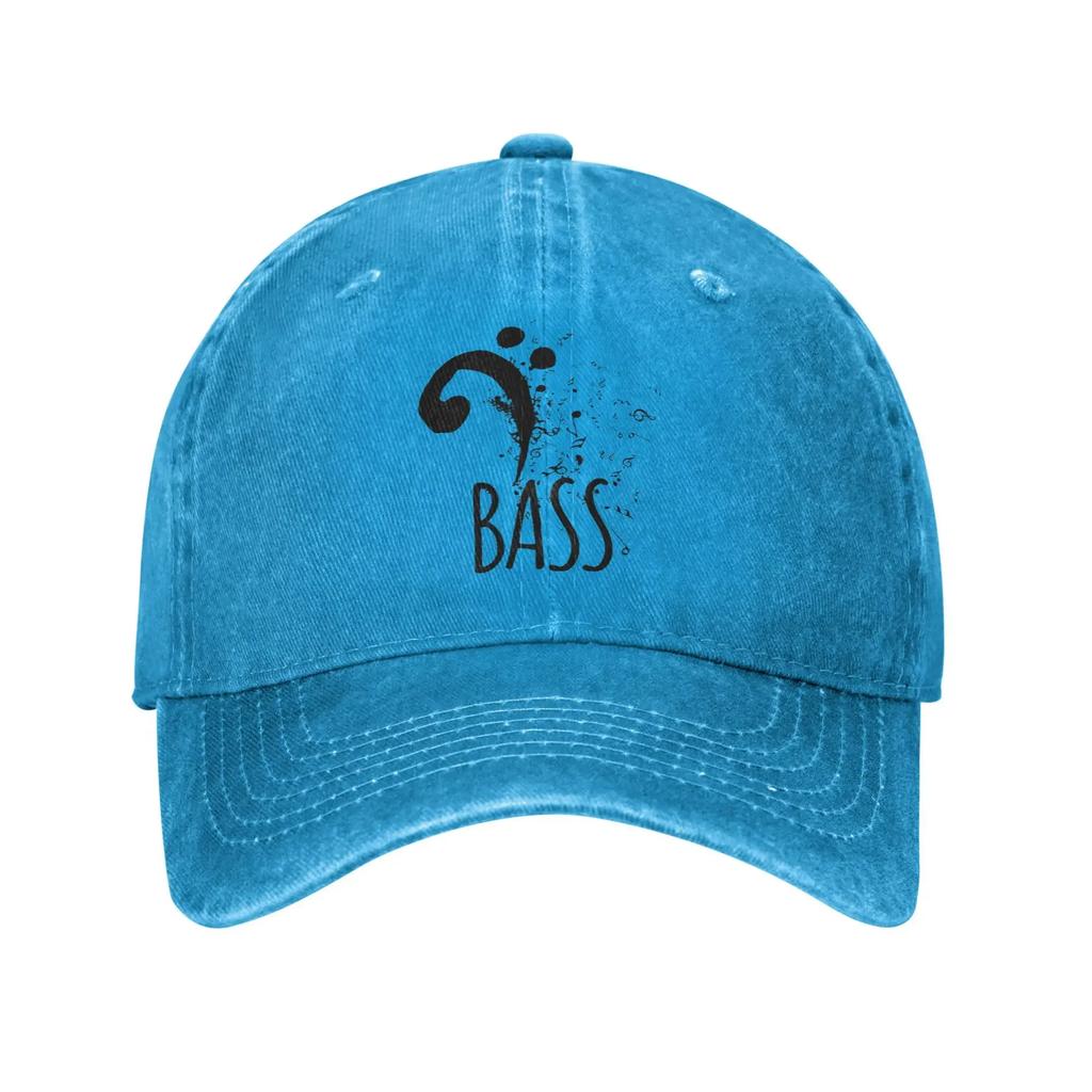 Baseballkappe Bassschlüssel Musiklogo Sommer Stilvoll Truckerhut Noten Abstrakt Unisex Tennis Skate Atmungsaktiv Snapback Kappe