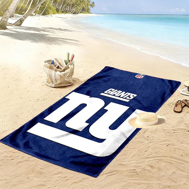 New York Giants Print Beach Towel, Large Soft Quick Dry Towel for Beach Camping Swimming