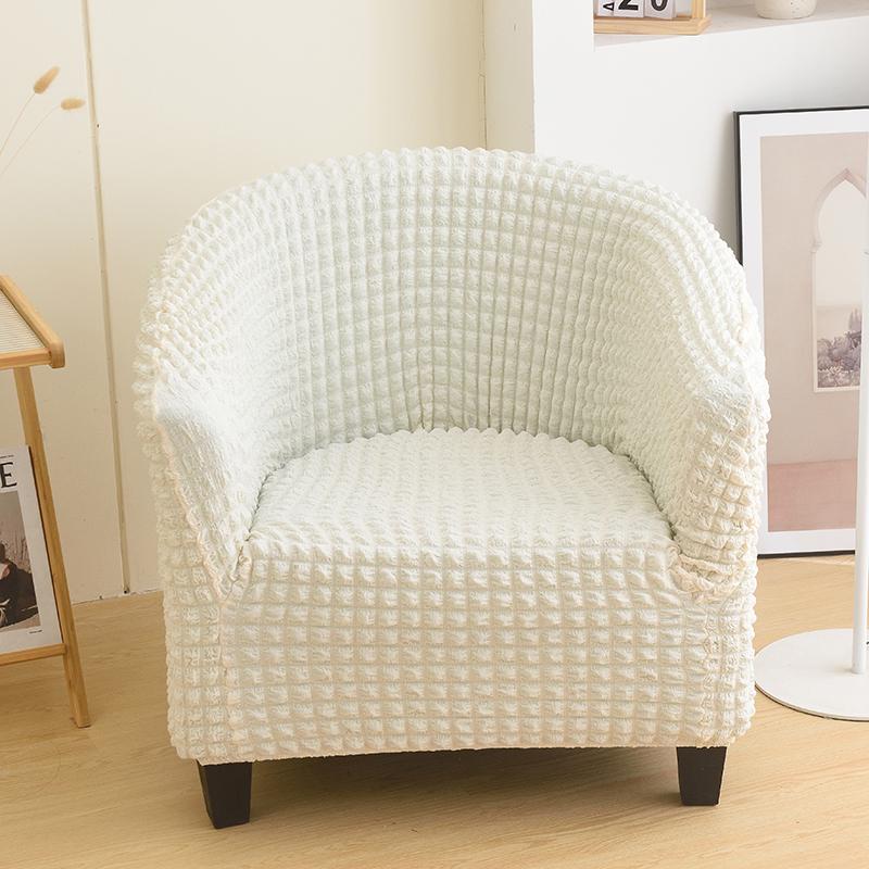 Bubble Fabric Club Tub Chair Covers Nordic Stretch Armchair Cover 1Seater Removable Bar Single Seat Covers Home Decor Hotel