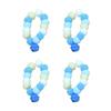 4pcs Festival Plush Pet Collars with Pompoms Bells Charm Colorful Furry Birthday Collar for Cats and Dogs