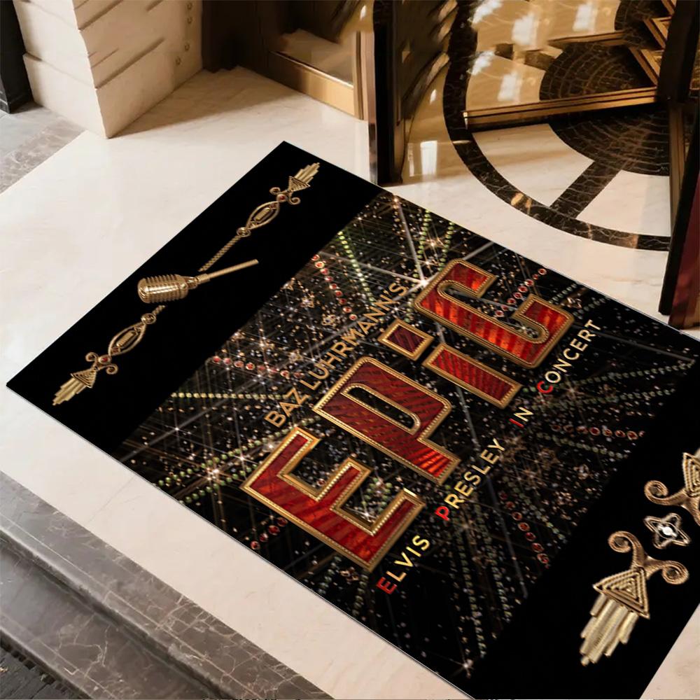 Elvis: Rock Legend Floor Mat Design for Bedrooms Balcony Entryway Decorate room Anti-slip Rug Anime Office Decor Best for Christmas